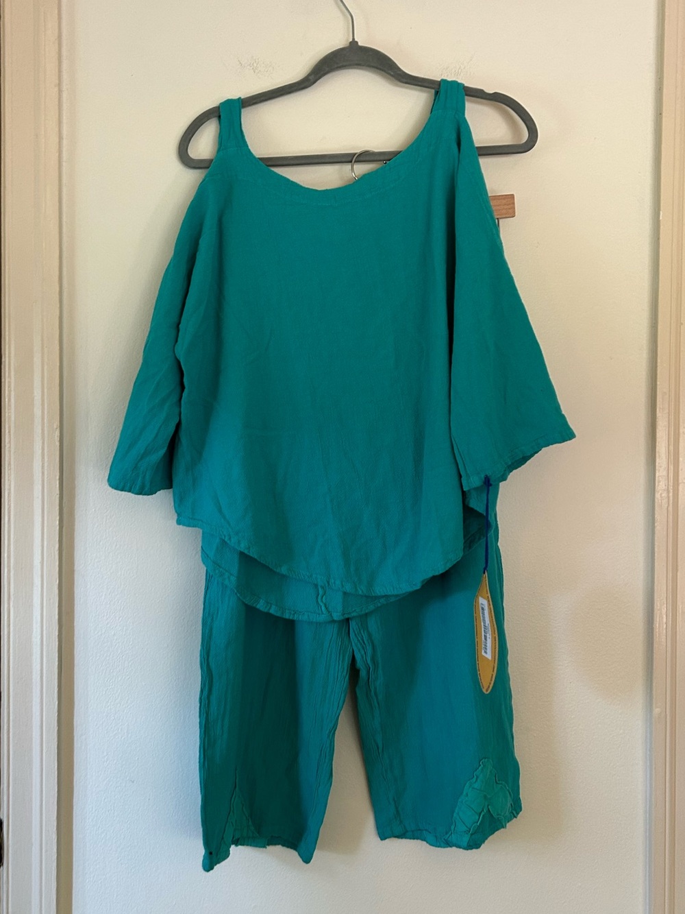 NWT Oh My Gauze! Reef Blue Owen Pants and Sporty Tank Top Set Size 2